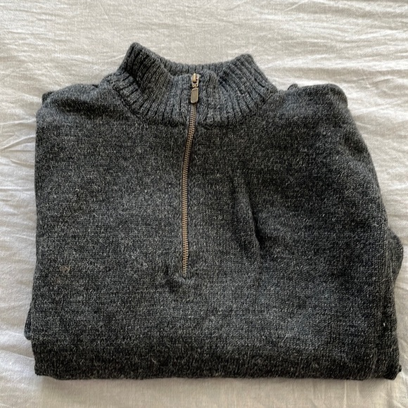 Quarter Zip Wool Sweater - Picture 1 of 6